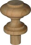 Holzknopf antik, alt, Holz Knopf, aus Kirschbaum gedrechselt, Ø 33mm